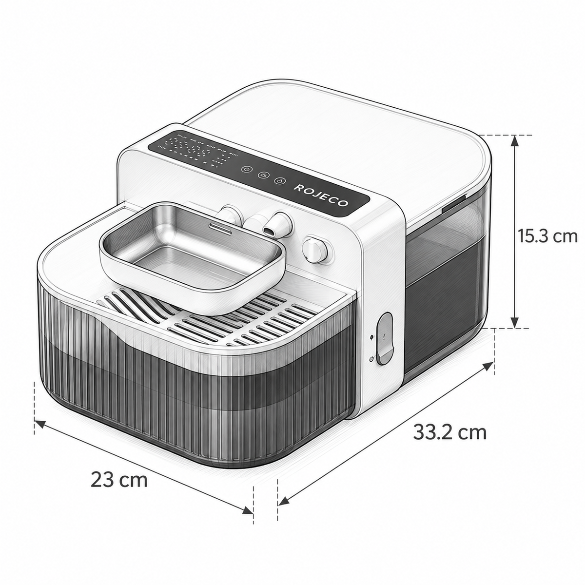 Fontaine à eau sans fil pour chat 3,5 L – double réservoir