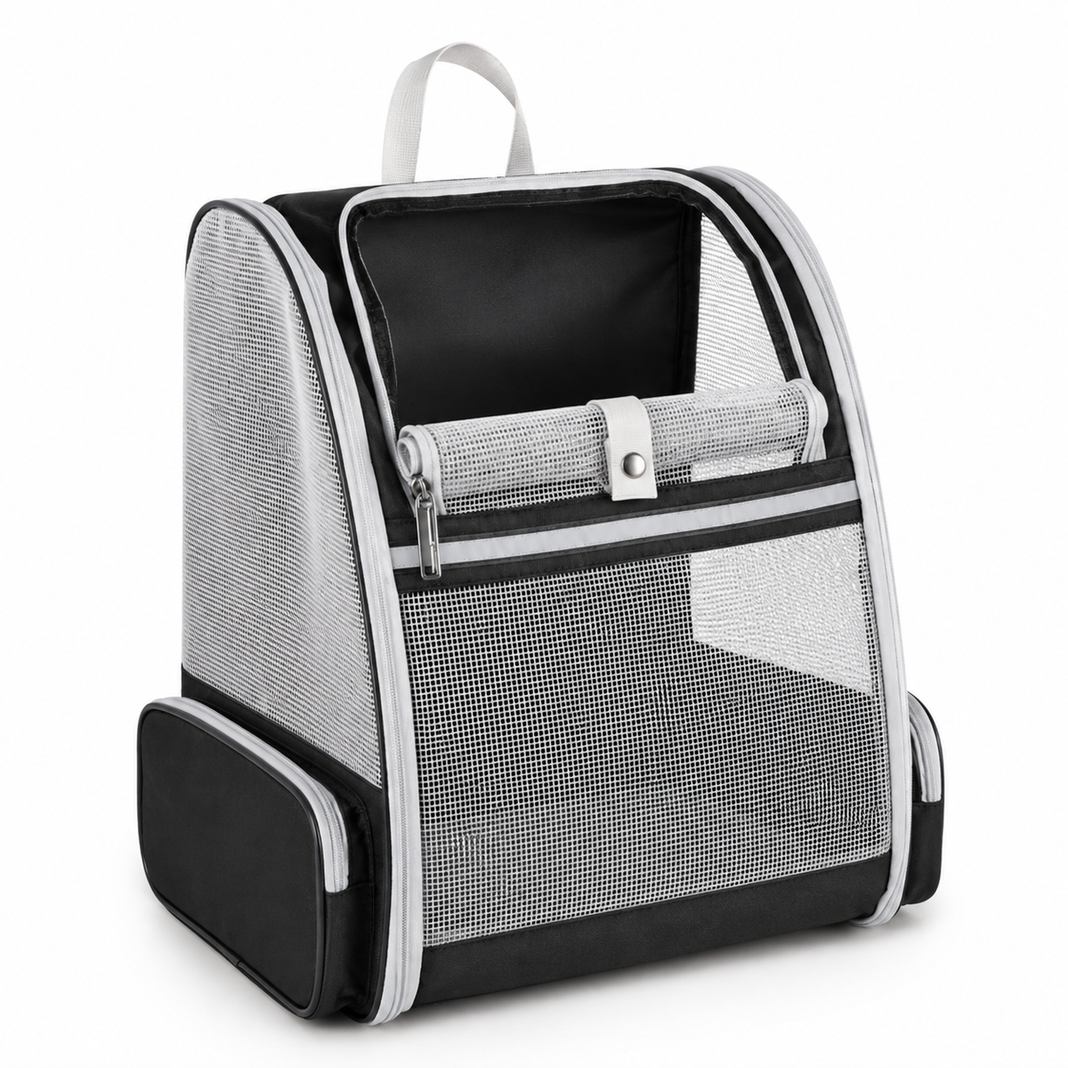 Sac à dos de transport respirant pour chat, coloris noir