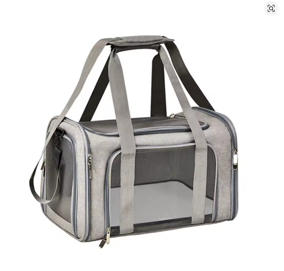 Sac de transport souple pour chat, coloris gris