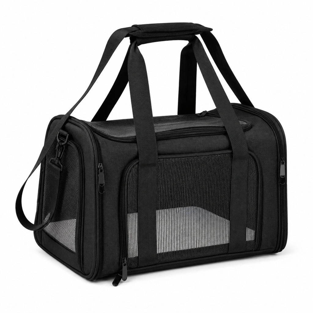 Sac de transport souple pour chat, coloris noir